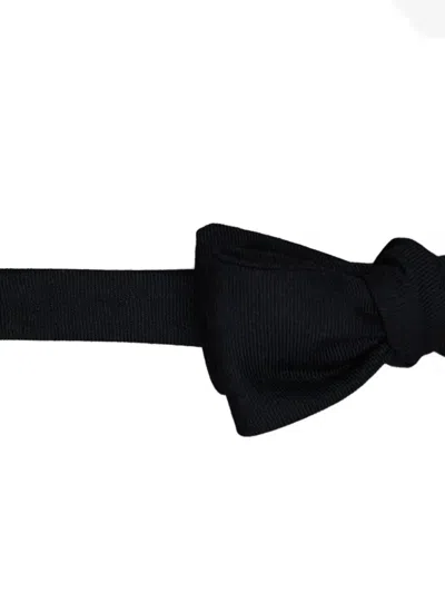 Thom Browne Silk Faille Bow Tie In Black