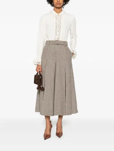 Zimmermann Silk Blouse With Lace Edges In White