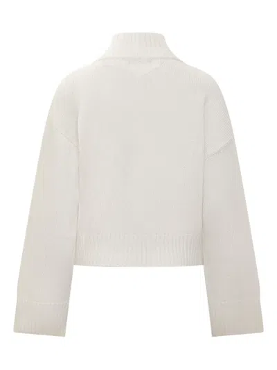 Fabiana Filippi Merino Wool Cropped Turtle Neck Sweater In Gold