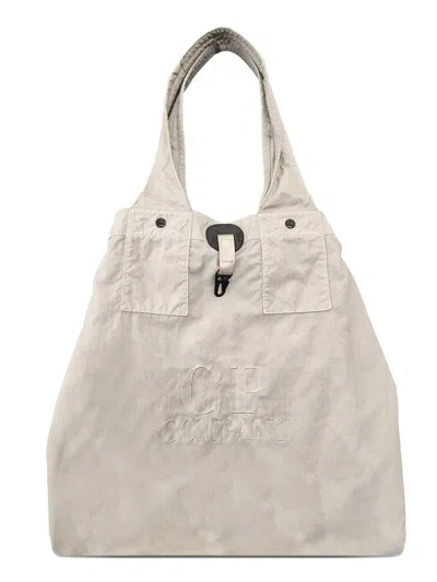 C.p. Company Twill Left Hand Logo Shoulder Bag In Neutral