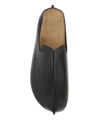 Jw Anderson Leather Slide Platform Clogs In Black