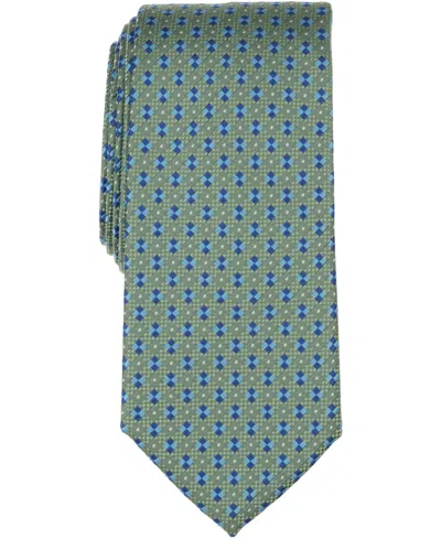 Perry Ellis Portfolio Men's Cain Neat Pattern Classic Tie In Green