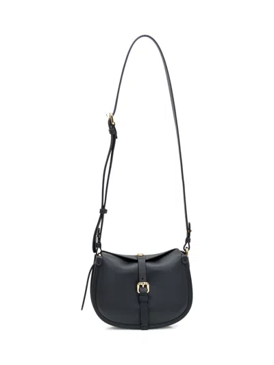 Etro Leather Textured Shoulder Bag In Black