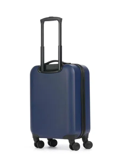 Armani Exchange Logo-embossed Ribbed Luggage In Blue