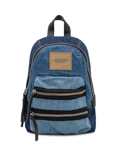 Marc Jacobs Denim Medium Backpack In Blue