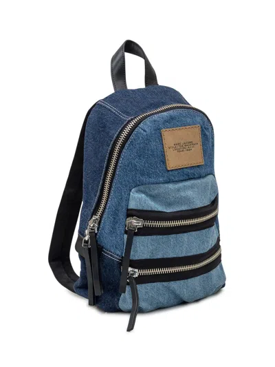 Marc Jacobs Denim Medium Backpack In Blue