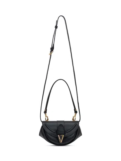 Versace Virtus Small Shoulder Bag In Black