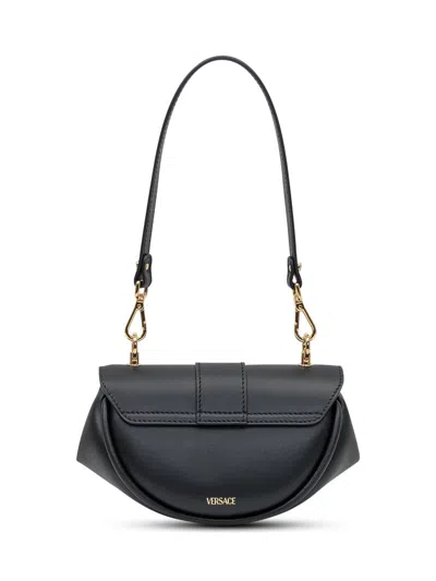 Versace Virtus Small Shoulder Bag In Black