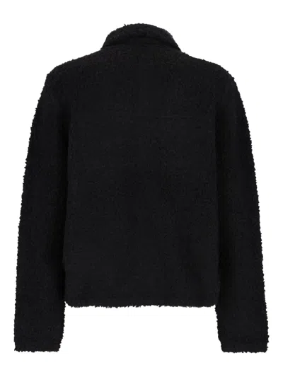 Laneus Textured Fabric Long Sleeve Jacket For Men In Black