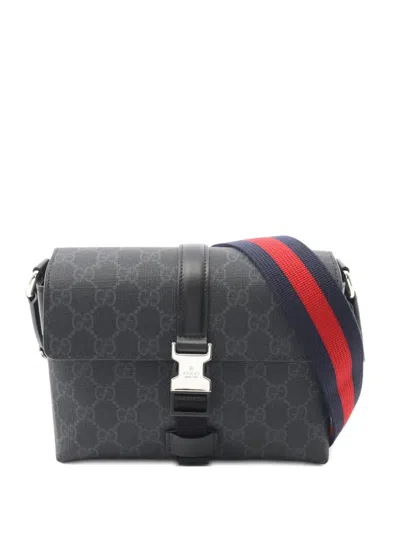 Pre-owned Gucci 2020s Mini Gg Messenger Bag In Black