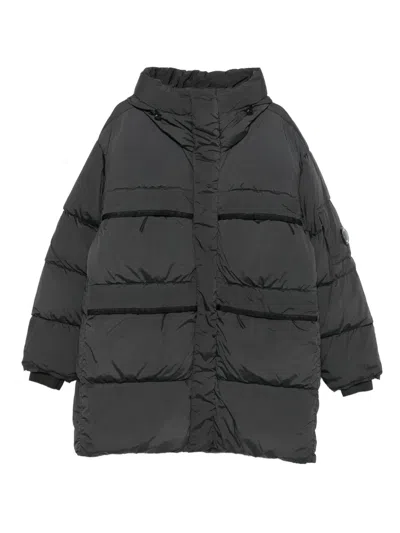 C.p. Company Hooded Padded Jacket In Gray