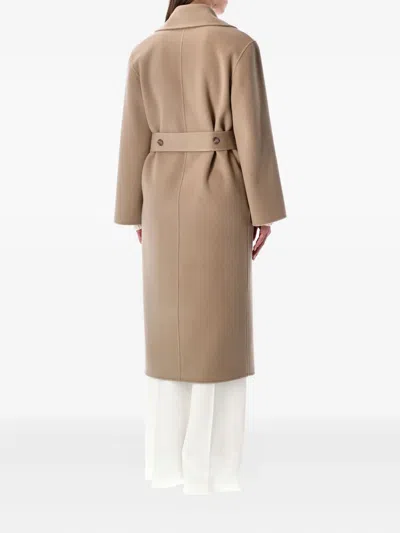 Alberta Ferretti Alberta Ferreti Coat In Double-face Wool In Neutral