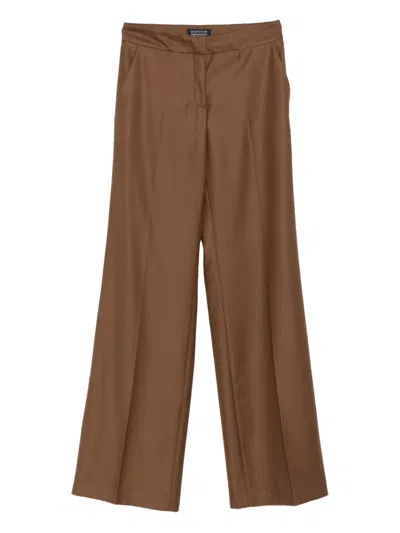 Gianluca Capannolo Pleated Zipper Casual Pants In Brown