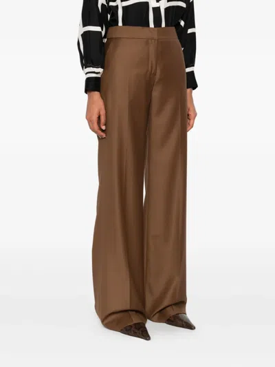 Gianluca Capannolo Pleated Zipper Casual Pants In Brown