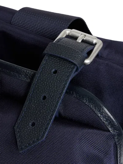 Fursac Leather-trimmed Suit Bag In Blue