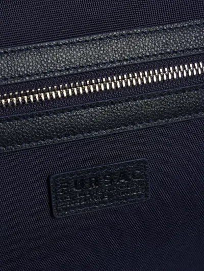 Fursac Leather-trimmed Suit Bag In Blue