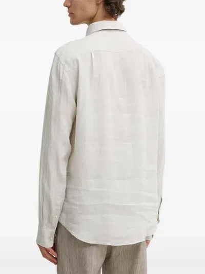 Tiger Of Sweden Long-sleeve Linen Shirt In Brown