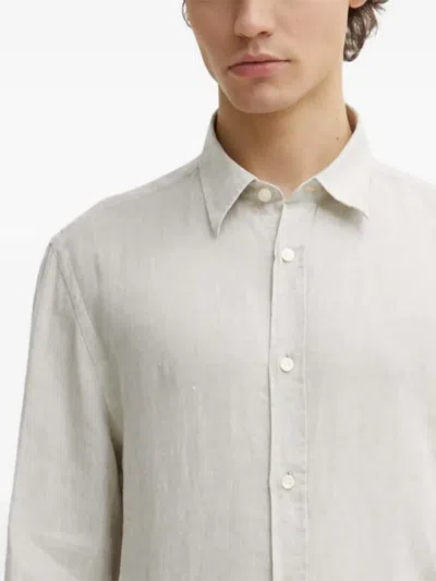 Tiger Of Sweden Long-sleeve Linen Shirt In Brown