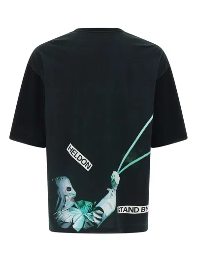 Undercover Graphic Print Crew Neck Short Sleeve T-shirt In Black