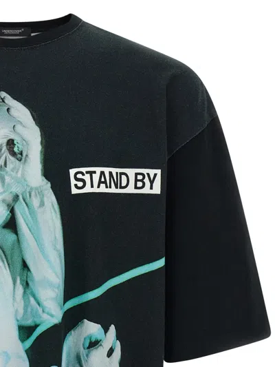 Undercover Graphic Print Crew Neck Short Sleeve T-shirt In Black