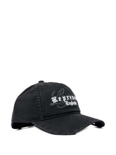 Represent Embroidered Script Cap Hat In Black
