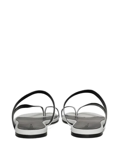 Khaite Aimee Double-strap Flat Sandals In White