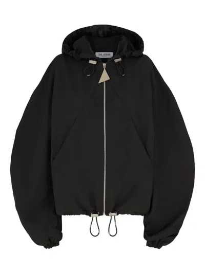 Attico Hooded Bomber Jacket In Black