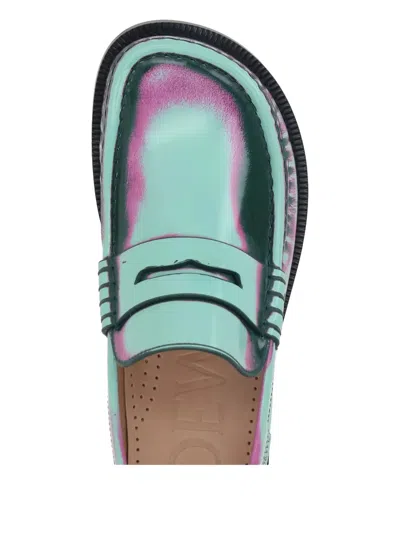 Loewe Mocassini Campo In Pelle Multicolor Donna In Blue