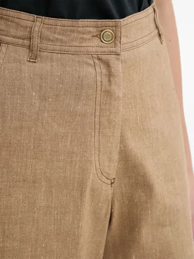 Sessun Wide-leg Gold-button Trousers In Black