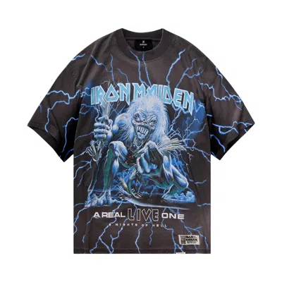 Pre-owned Represent Clo X Iron Maiden A Real Live One Tee 'sunfade Grey' | Men's Size M In Gray