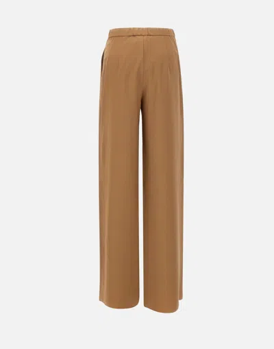 Max Mara Cashmere Drawstring Trousers In Brown