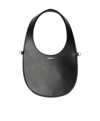 Coperni Curved Mini Tote Detachable Strap In Black