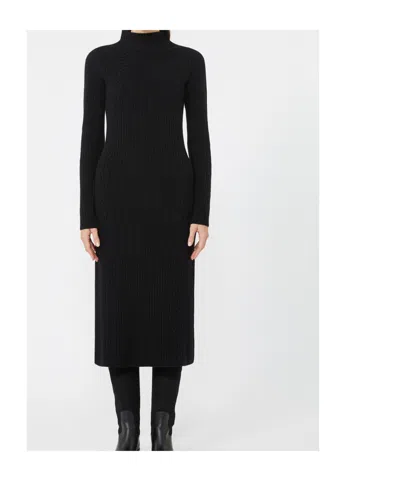 Max Mara Wool And Cashmere Slim-fit Dress In Black
