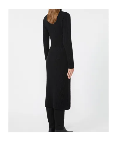 Max Mara Wool And Cashmere Slim-fit Dress In Black