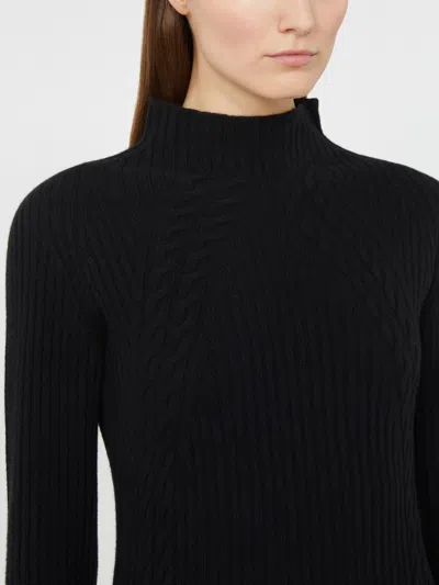 Max Mara Wool And Cashmere Slim-fit Dress In Black