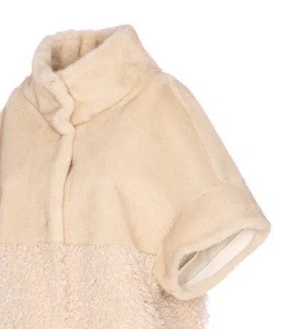 Bully Sword Latte Mix Brown Fake Fur Coat In Multi