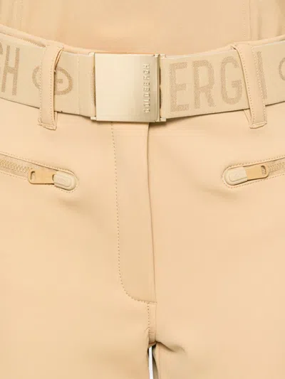 Goldbergh Beige Belted Zipped Trousers In Nude