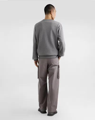 Dolce & Gabbana Jersey With Embroidery In Gray