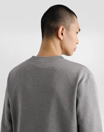 Dolce & Gabbana Jersey With Embroidery In Gray