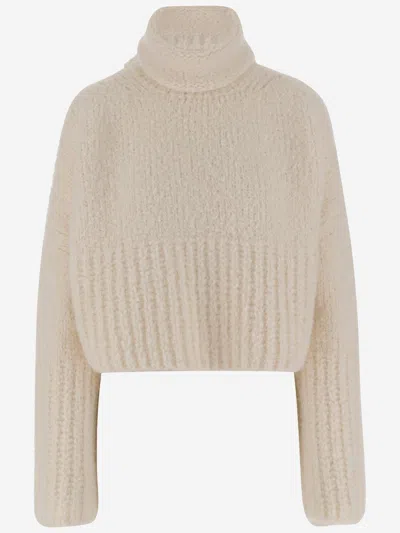 Sa Su Phi Cashmere Blend Turtleneck Sweater In Neutral