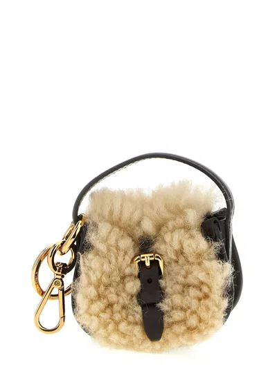 Etro Multicolor Charm Keyring In Brown