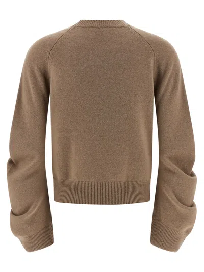 Nude Cuffed-sleeve Crewneck Sweater In Neutral