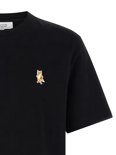 Maison Kitsuné Maison Kitsune Fox Head T Shirt In Black