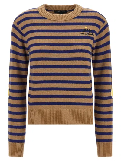 Marc Jacobs Maglione In Misto Lana Ricamata Donna In Brown