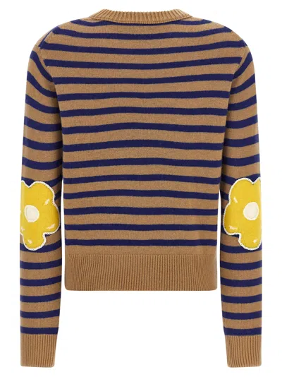Marc Jacobs Maglione In Misto Lana Ricamata Donna In Brown