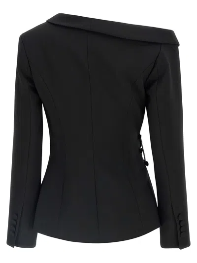 Giuseppe Di Morabito Asymmetrical Jacket Featuring Brooch Detail In Black