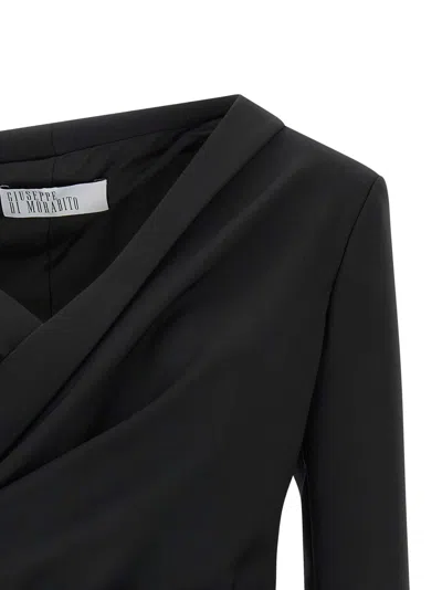 Giuseppe Di Morabito Asymmetrical Jacket Featuring Brooch Detail In Black