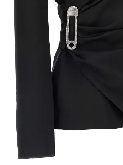 Giuseppe Di Morabito Asymmetrical Jacket Featuring Brooch Detail In Black