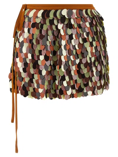 Dries Van Noten Gabrina Skirt Featuring Tie And Sequin Embellishments In Multi