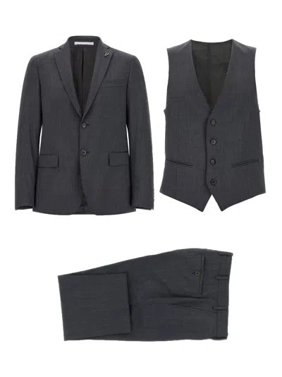 Pal Zileri Three Piece Linea Cerimonia Suit Set In Black